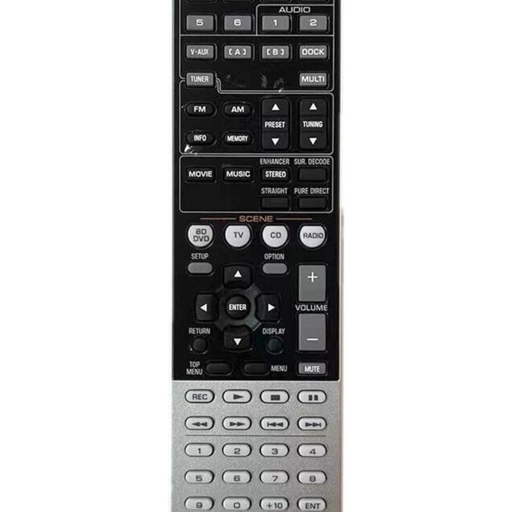 Yamaha Black and Silver Remote Control